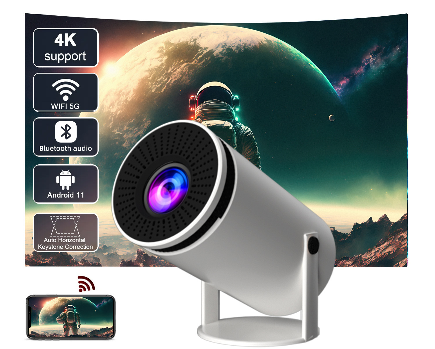 c900a827-4378-4618-8e76-ef9fb8cde1f4.jpg Proyector Giratorio HY300 Smart TV HD Android - Imagen 4