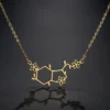 Collar con Colgante de Molécula de Serotonina (Acero Inoxidable)