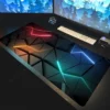 Mouse Pad Gaming XXL con Diseño Hexagonal de Colores