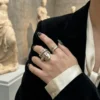 Anillo Apilable de Corona de Venus y Máscara de Mascarada