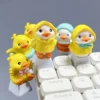 Keycap Artesanal de Resina con Diseño de Patito Amarillo para Teclados Mecánicos