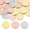 Lote de Dijes de Discos Redondos Lisos (Acero Inoxidable)